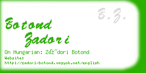botond zadori business card
